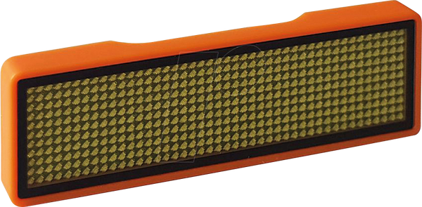 Світлодіодна табличка, 11x44 пікселів, USB - Рамка: гладка - Світлодіод: помаранчевий
