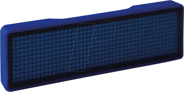 Світлодіодна табличка з іменем, 11x44 пікселів, USB - Рамка: гладка - Світлодіод: синій