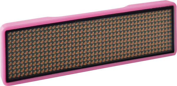Світлодіодна табличка, 11x44 пікселів, USB - Рамка: гладка - Світлодіод: рожевий