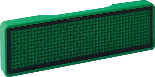 Світлодіодна табличка, 11x44 пікселів, USB - Рамка: гладка - Світлодіод: зелений