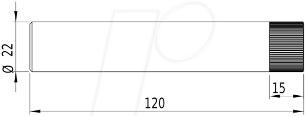 Лінійний модуль, червоний, 10°, 650 нм, 3 VDC, 22x120 мм, клас 2M