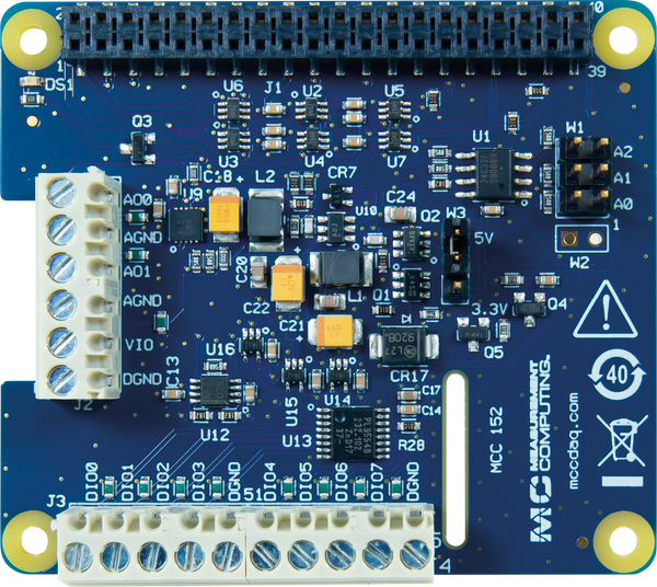 Raspberry Pi Shield - 12-бітний вихід напруги, MCC152