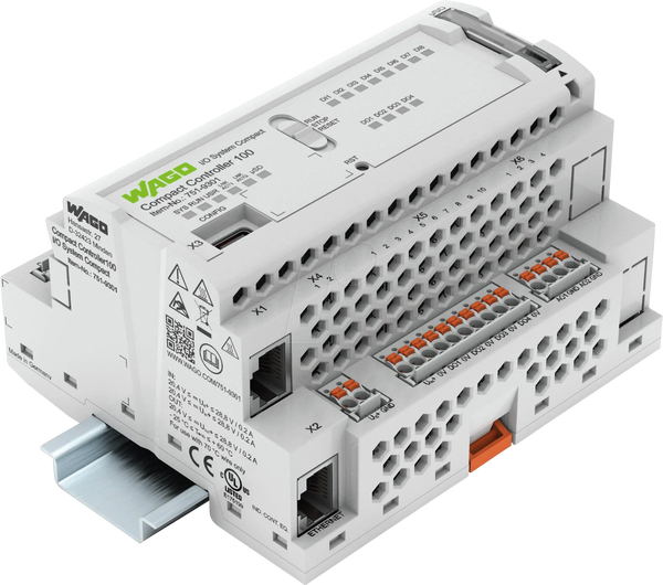 Компактний контролер 100,8DI,4DO,2AI,2AO,RS485, Ethernet, SD