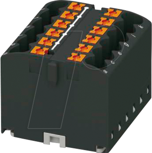 Розподільний блок PTFIX, 12x2,5, чорний