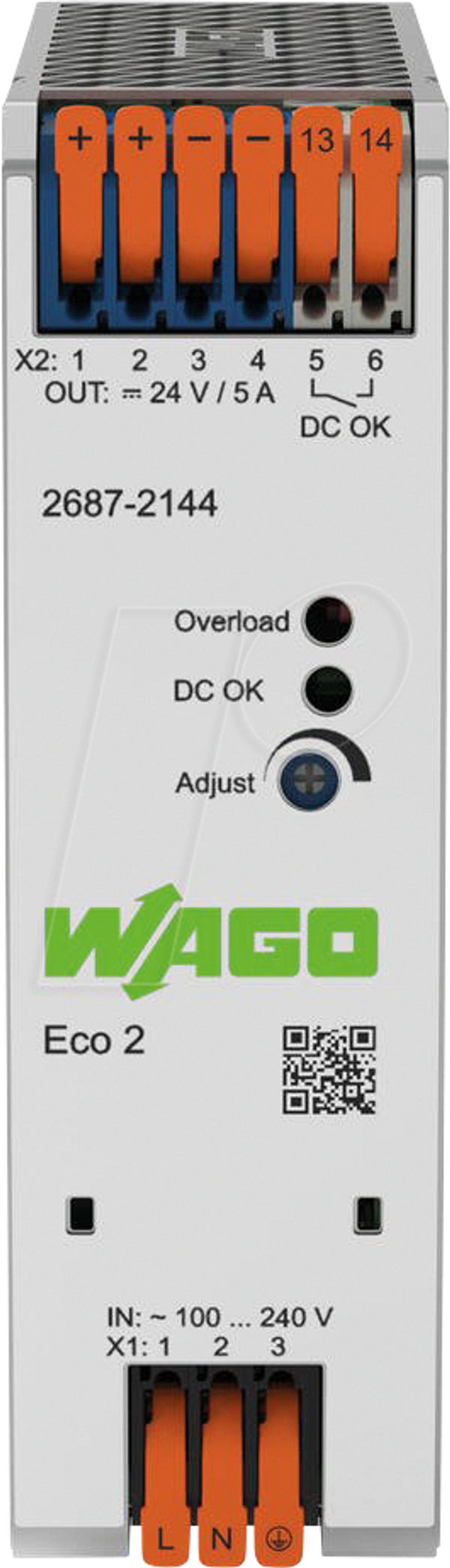 Блок живлення, Eco 2, 24 VDC/5 A, DC-OK