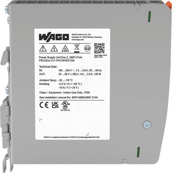 Блок живлення, Eco 2, 24 VDC/5 A, DC-OK