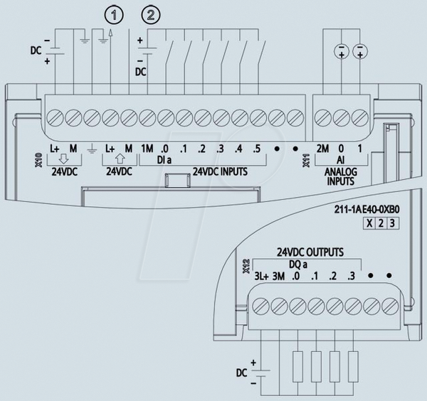 SIMATIC S7-1200, процесор 1211C, DC/DC