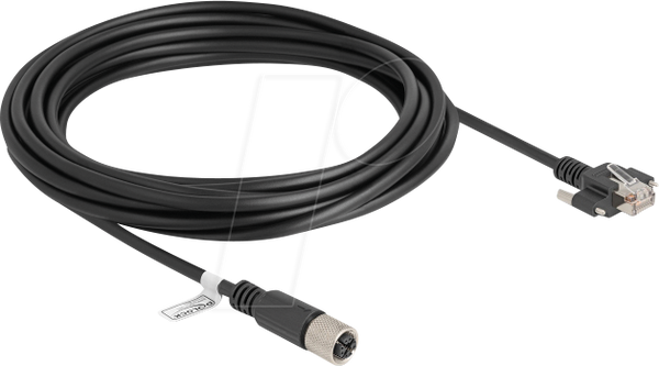 Кабель M12, 8-контактний роз'єм X-coded, штекер RJ45 з гвинтами, Cat.6A S