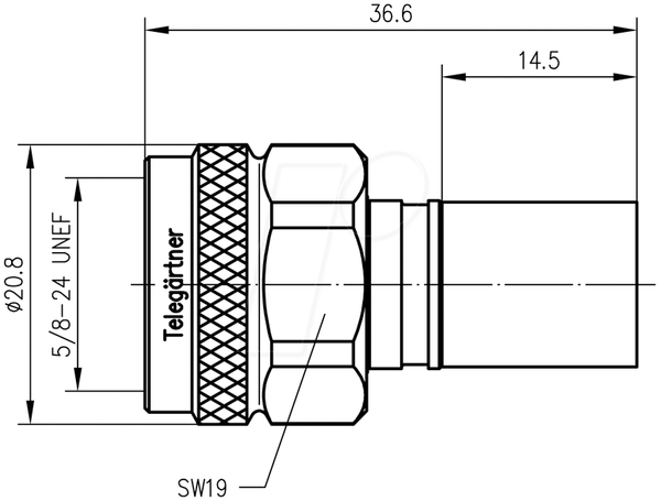 Роз'єм кабелю N Cr/Cr G37 (2.7/7.25)