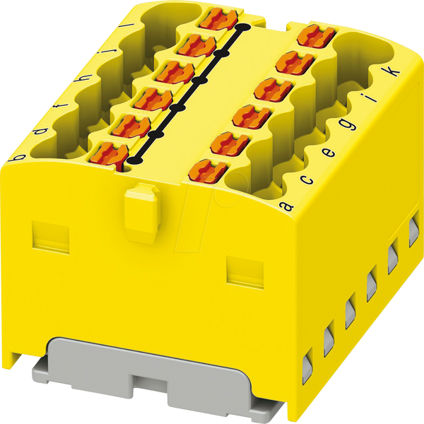Розподільний блок PTFIX, 12 x 1,5, жовтий