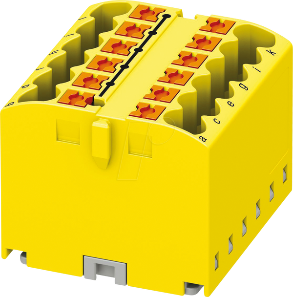 Розподільний блок PTFIX, 12x2,5, жовтий