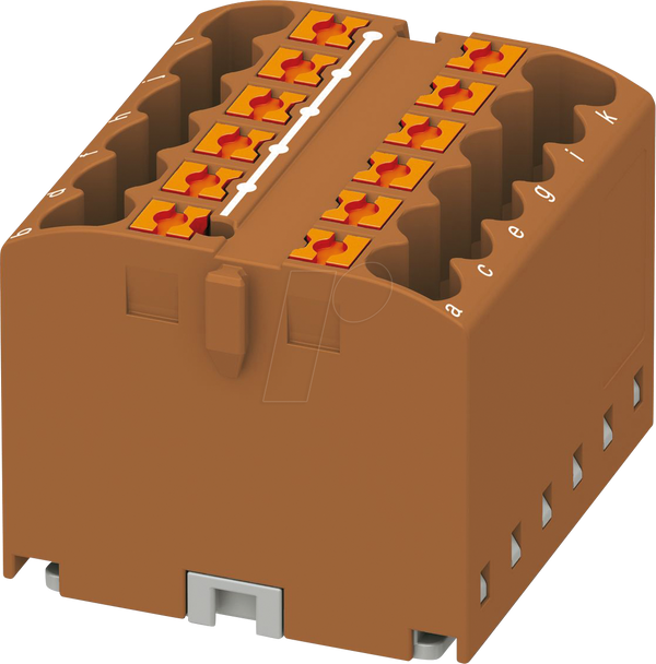 Розподільний блок PTFIX, 12x2,5, коричневий