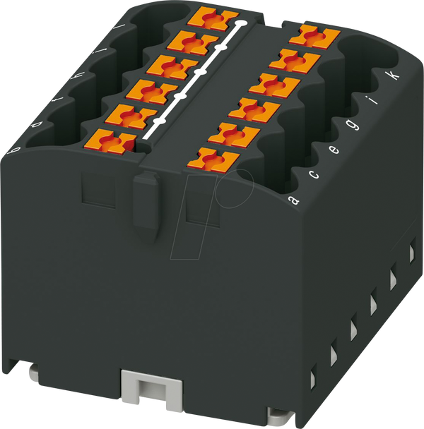 Розподільний блок PTFIX, 12x2.5, чорний