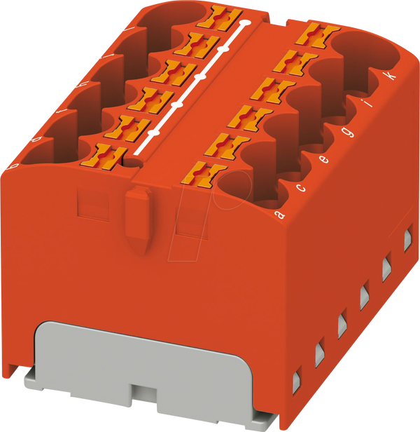 Розподільний блок PTFIX, 12x4, червоний