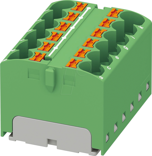 Розподільний блок PTFIX, 12x4, зелений