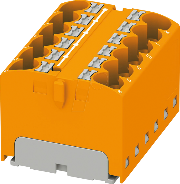 Розподільний блок PTFIX, 12x4, помаранчевий
