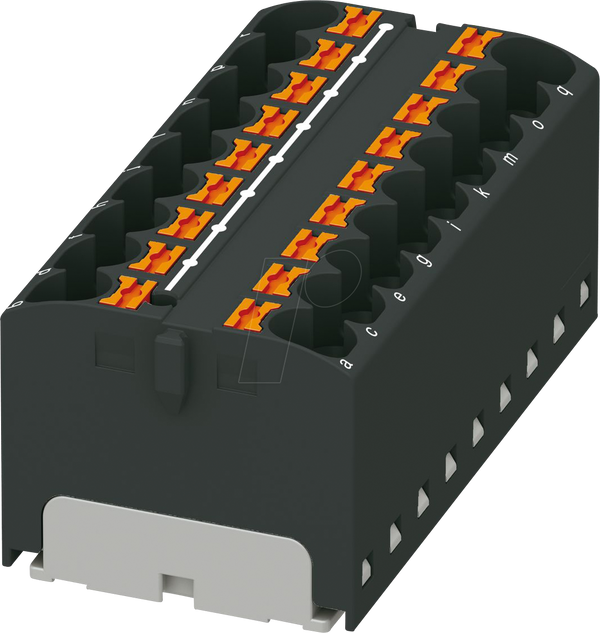 Розподільний блок PTFIX, 18x4, чорний