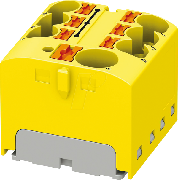 Розподільний блок PTFIX, 10/6x4, жовтий