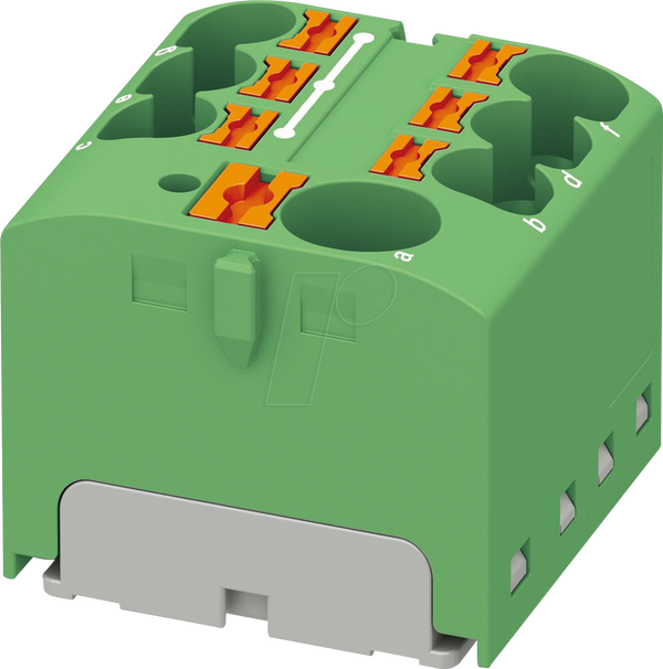 Розподільний блок PTFIX, 10/6x4, зелений