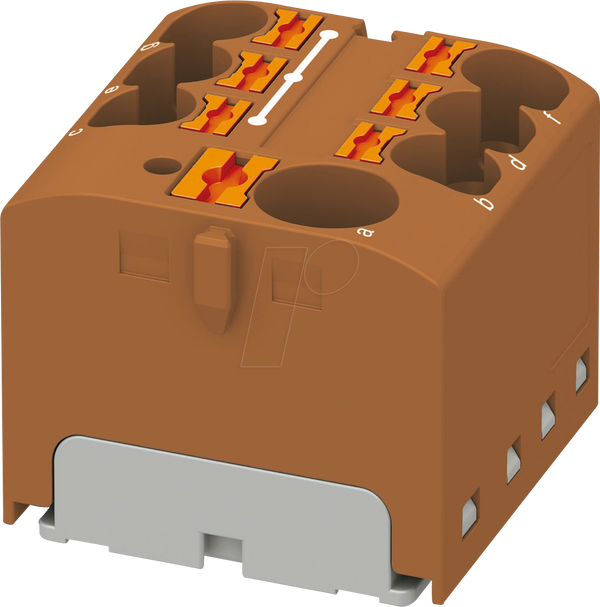 Розподільний блок PTFIX, 10/6x4, коричневий