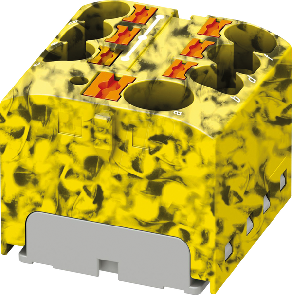Розподільний блок PTFIX, 10/6X4, чорний/жовтий