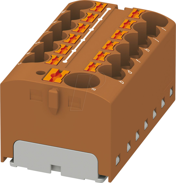 Розподільний блок PTFIX, 10/12x4, коричневий
