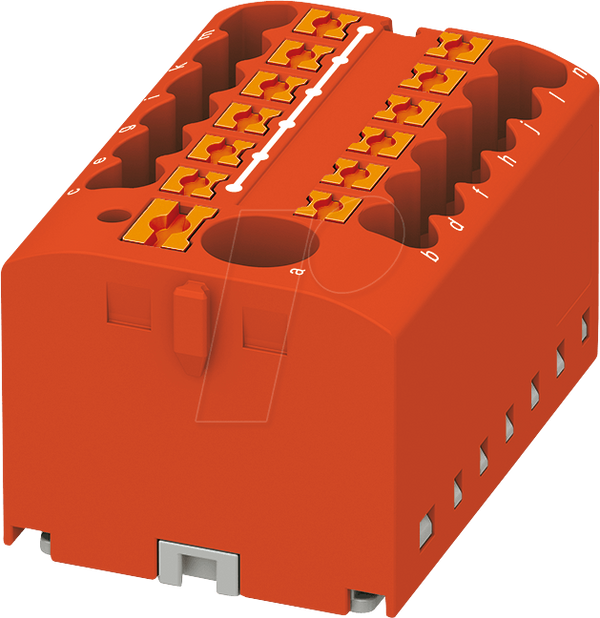 Розподільний блок PTFIX, 12 x 2,5, червоний