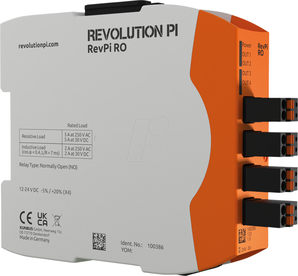 Релейний вихідний модуль RevPi, 5A/230VAC/30VDC (NO)