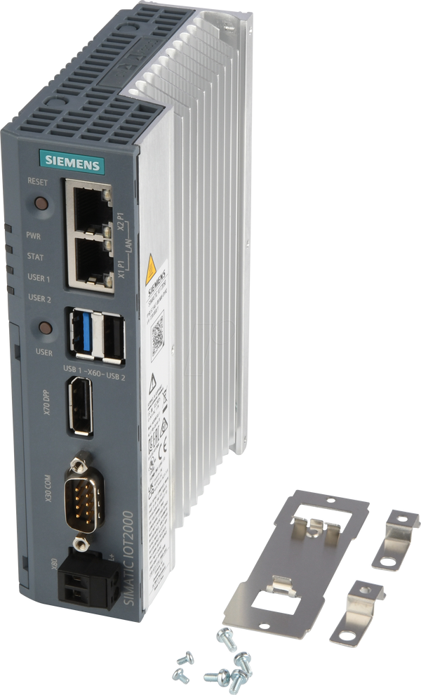 SIMATIC IOT2050, 2x RJ45, DP, 2x USB2.0, слот для SD-карт, 24В постійного струму.