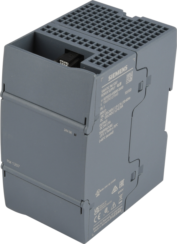 SIMATIC PM 1207, 1-фазний або постійний вхід, 24 В постійного струму/5 А
