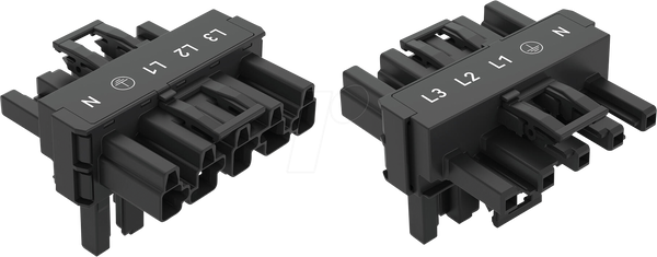 Розподільник WINSTA® MIDI T, 5-контактний, з 3 фіксаторами