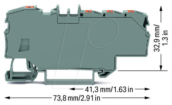 Розподільна клема 1x 6 мм² / 6x 1,5 мм², сіра