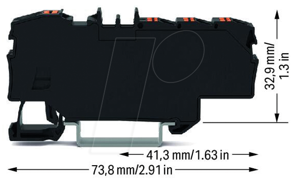 Розподільна клема 1x 6 мм² / 6x 1,5 мм², чорна