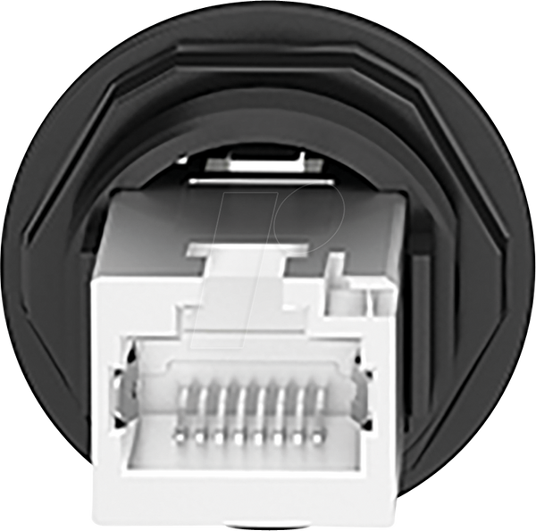 Вбудована розетка RJ45, Ø 22 мм, чорна