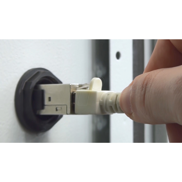Вбудована розетка RJ45, Ø 22 мм, чорна