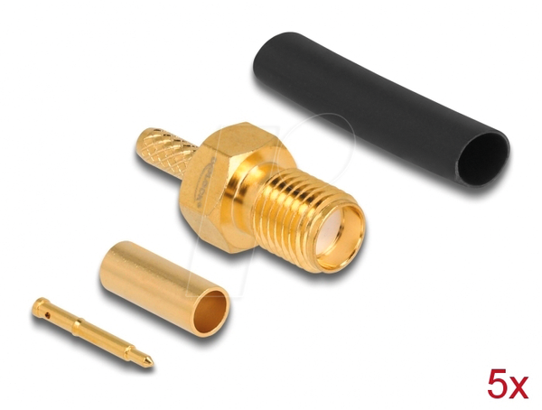 RP-SMA Buchse zum Crimpen RG-174 / RG-316
