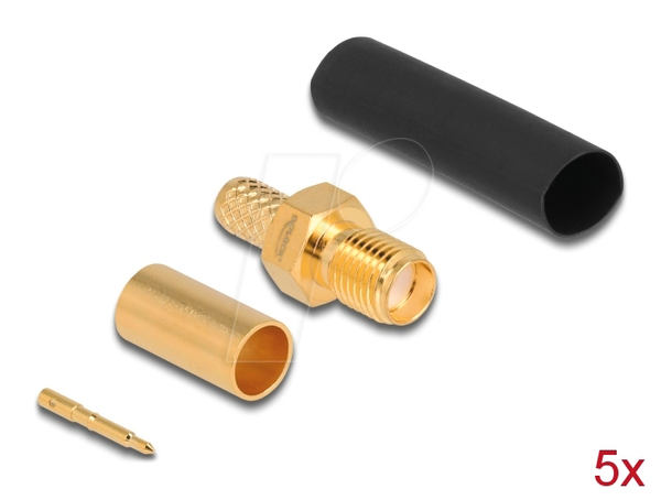 RP-SMA Buchse zum Crimpen LMR200