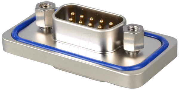 D-SUB-M, 9-контактний, чашка для пайки, IP67 Solid, прецизійний.