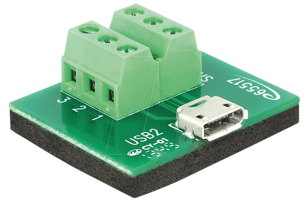 Разъем Micro USB > 6-контактная клеммная колодка