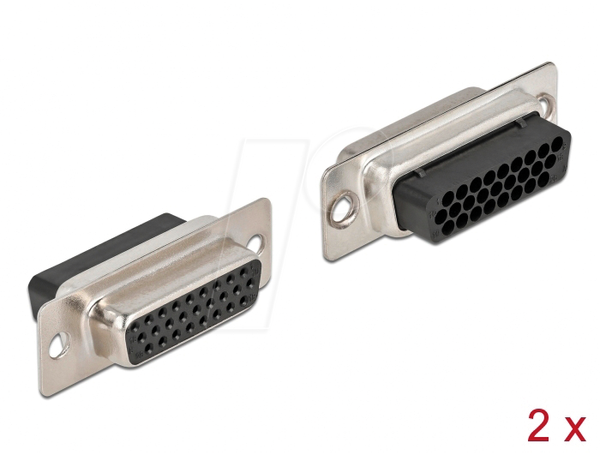 D-Sub HD 26 Pin Crimp Buchse, Metall, 2 Stück