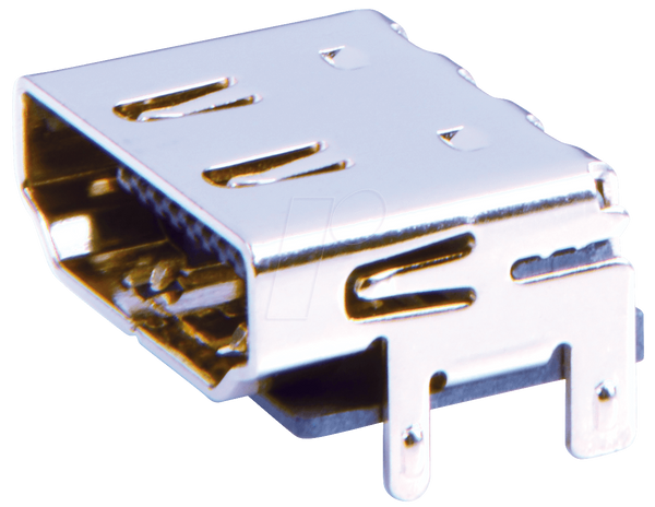 Розетка HDMI, SMD, печать, угол
