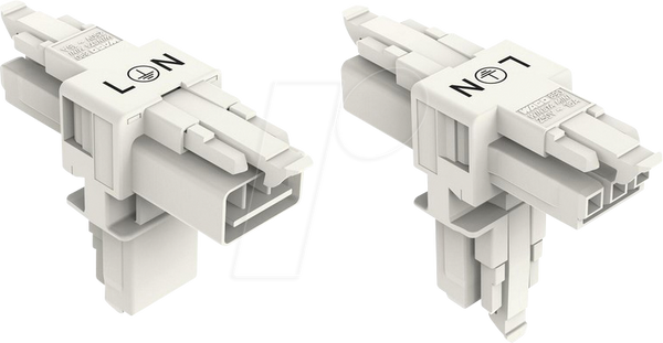 WINSTA® MINI, Т-подібний розподільник 3-контактний, 1x вилка / 2x розетка