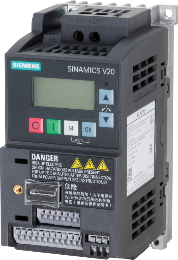 Перетворювач Sinamics V20, 0,37 кВт, 2,3 А
