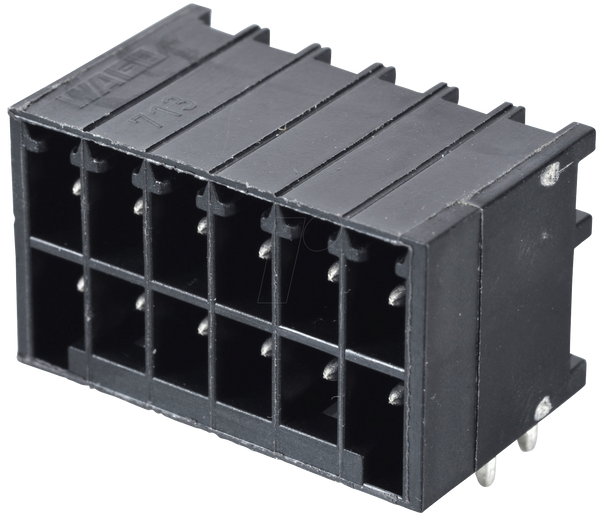 Штифтовий роз'єм MINI HD, кутовий, 2x6-контактний, RM 3.5