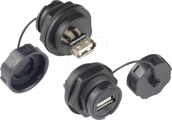 Разъем – USB 2.0, соединительная втулка типа A + крышка