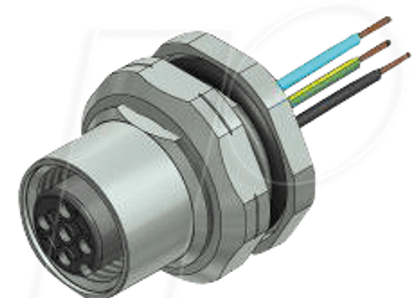 Розетка SAL M12 x 1, 4-контактна, панельна
