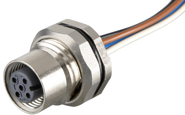 Розетка SAL M12 x 1, 4-контактна, панельна