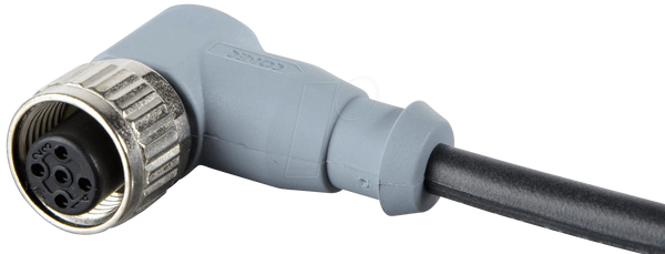 SAL M12 x 1, 4-контактний, 2 м, кабельна муфта, кутова
