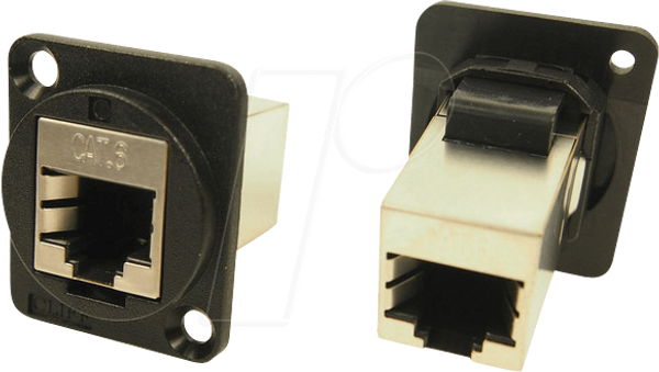 Адаптер RJ45 для монтажа на переднюю панель, Cat.6, серия FT