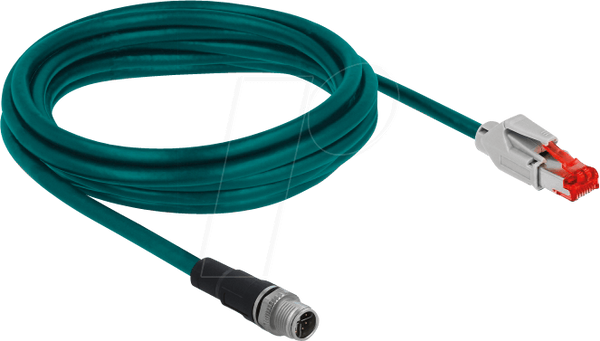 Мережевий кабель M12 8-контактний з Х-кодом до штекера RJ45 ПВХ 3 м